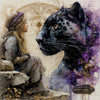 Clare and the Black Panther by Lexxa 90x90 mit 130 Farben - Artifey Studio