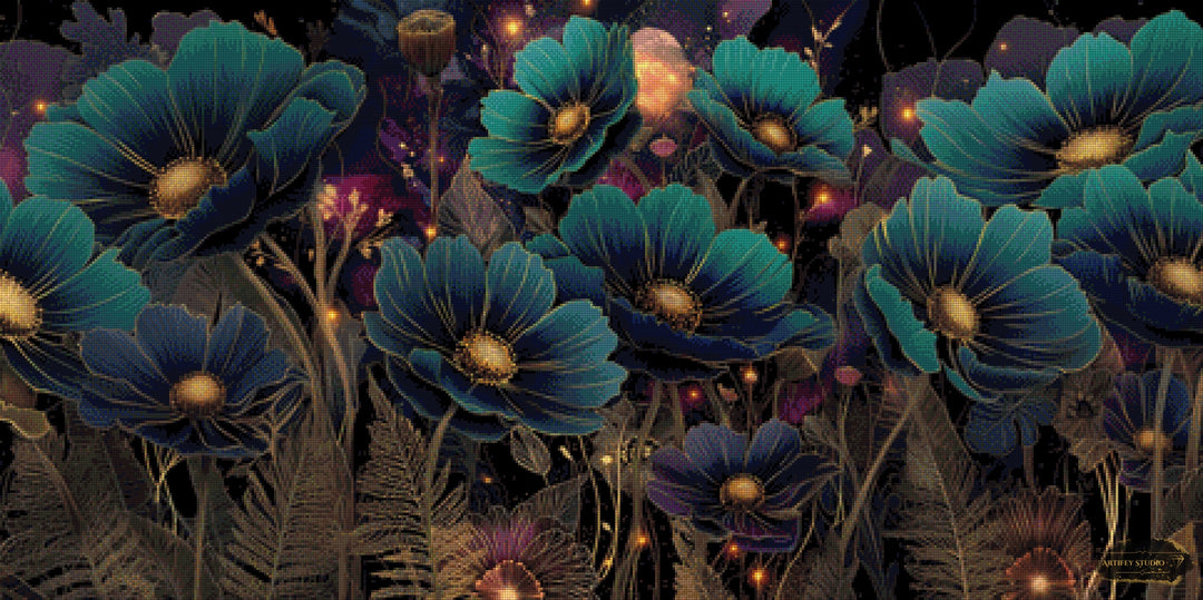 Gilded Mysticism II by Morrigan 120x60 mit 150 Farben - Artifey Studio
