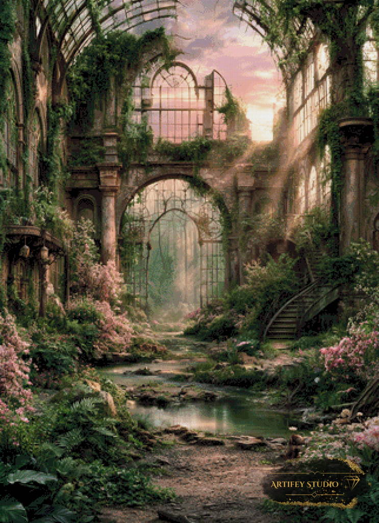 Der vergessene Tempel by LaViie 80x110 mit 145 Farben