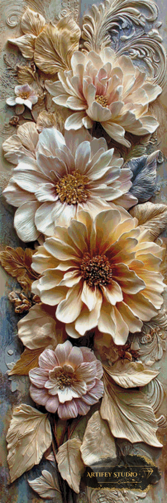 3D flowers by Morrigan 50x150 mit 160 Farben - Artifey Studio