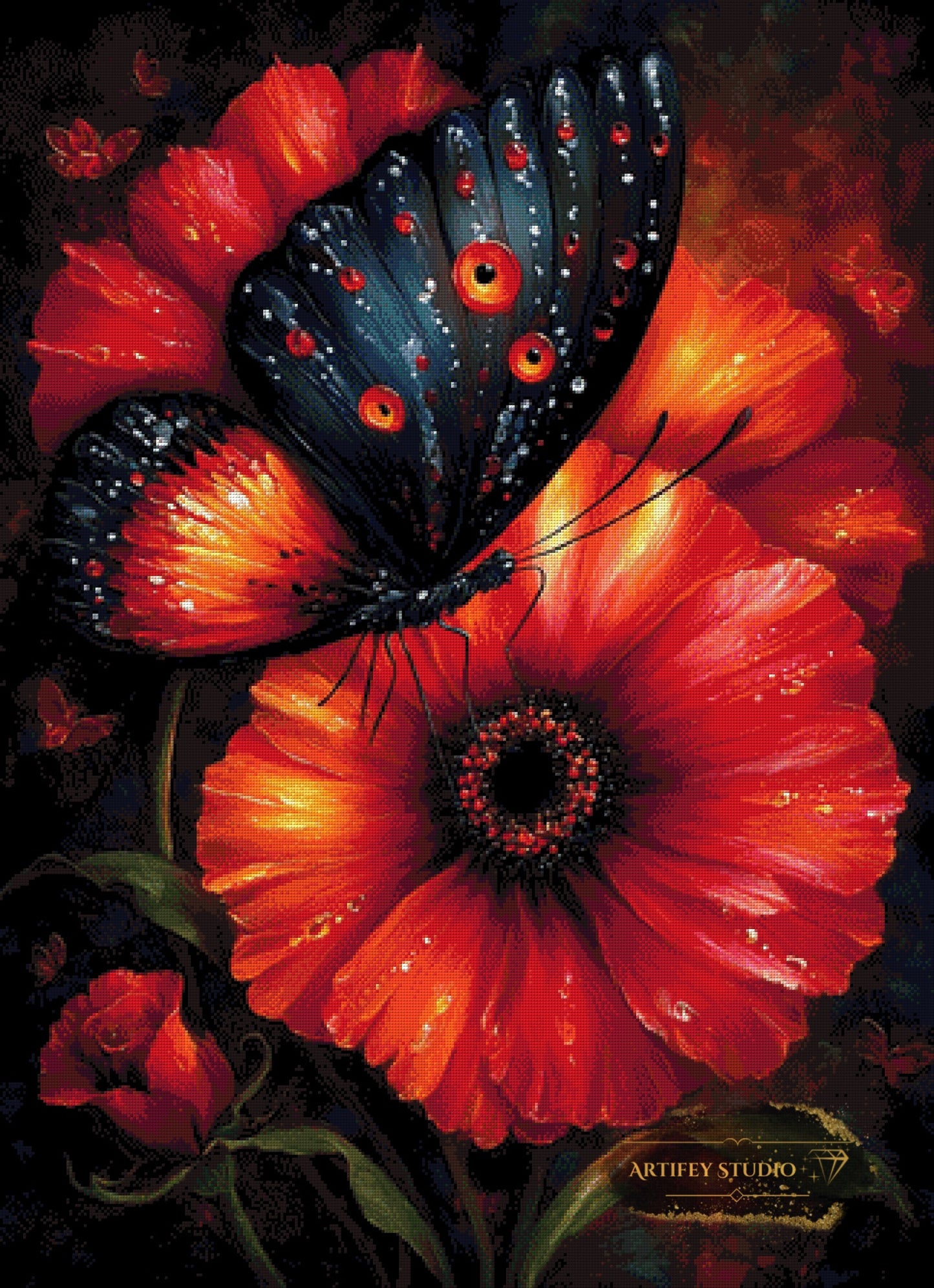 The Ruby Monarch by Morrigan 80x110 mit 180 Farben