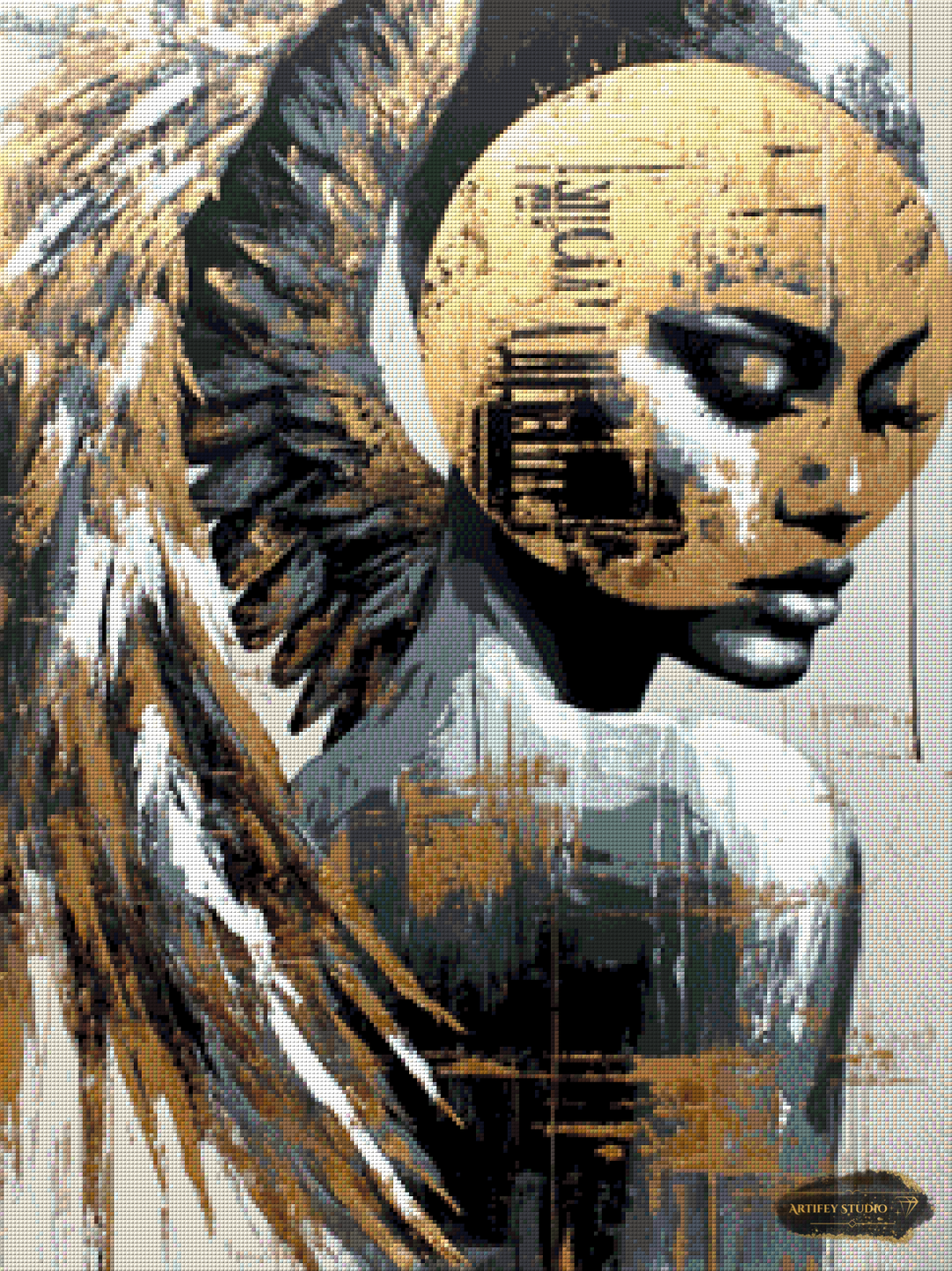 Engel des goldenen Licht by LaViie 60x80 mit 115 Farben