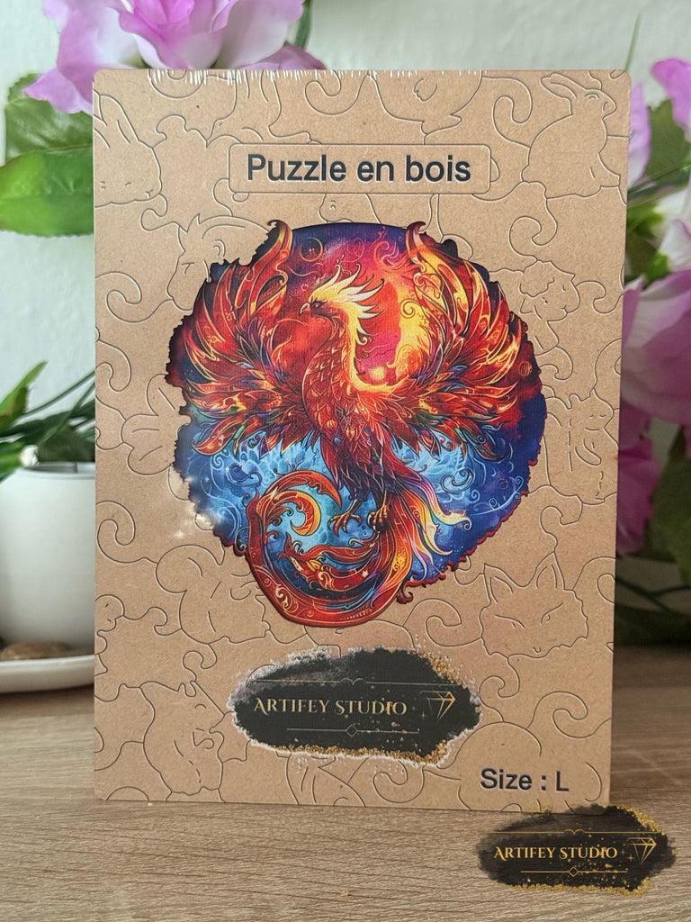 Holzpuzzle- Phoenix - Artifey Studio