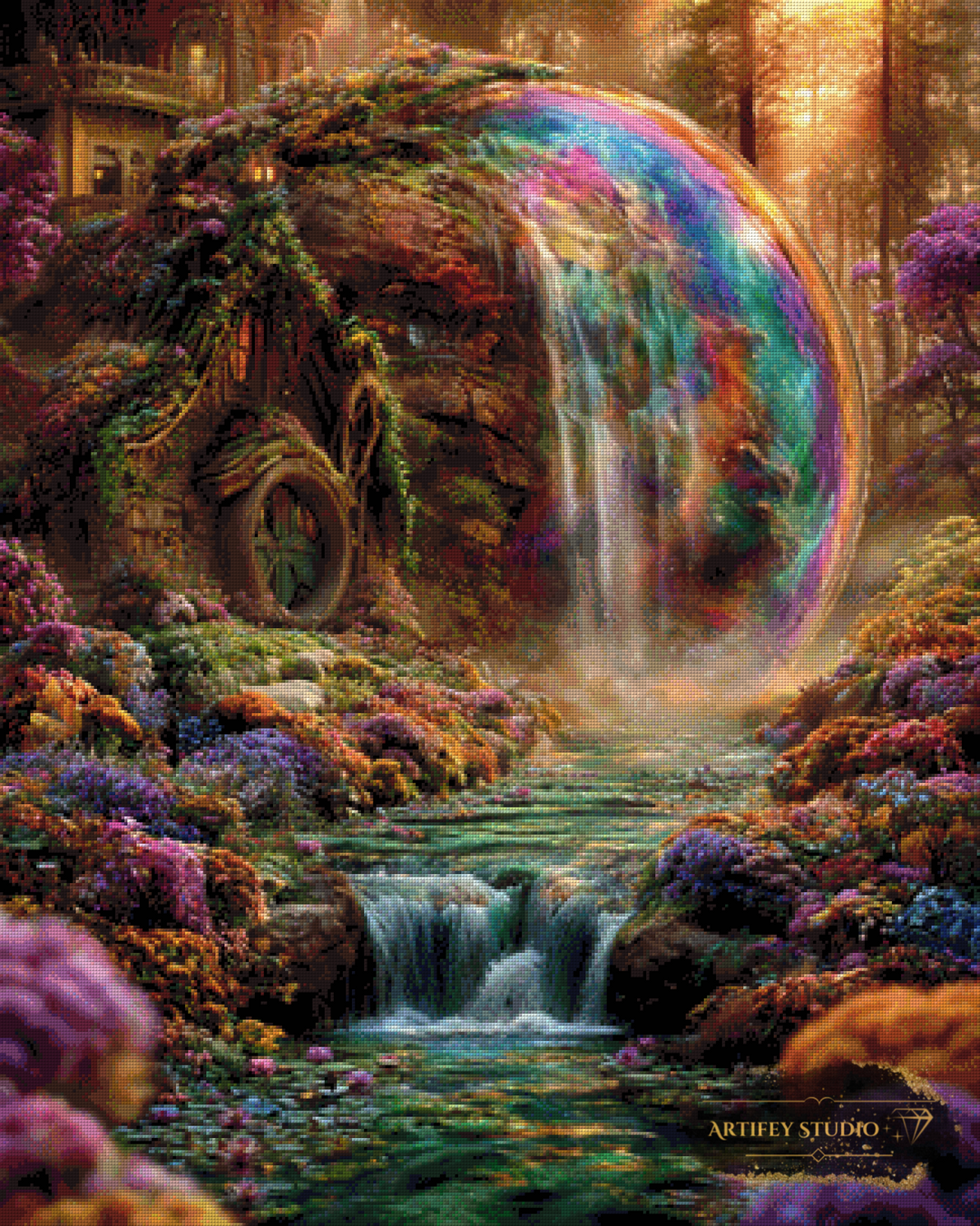 Rainbow Flow by Morrigan 80x100 with 290 colours