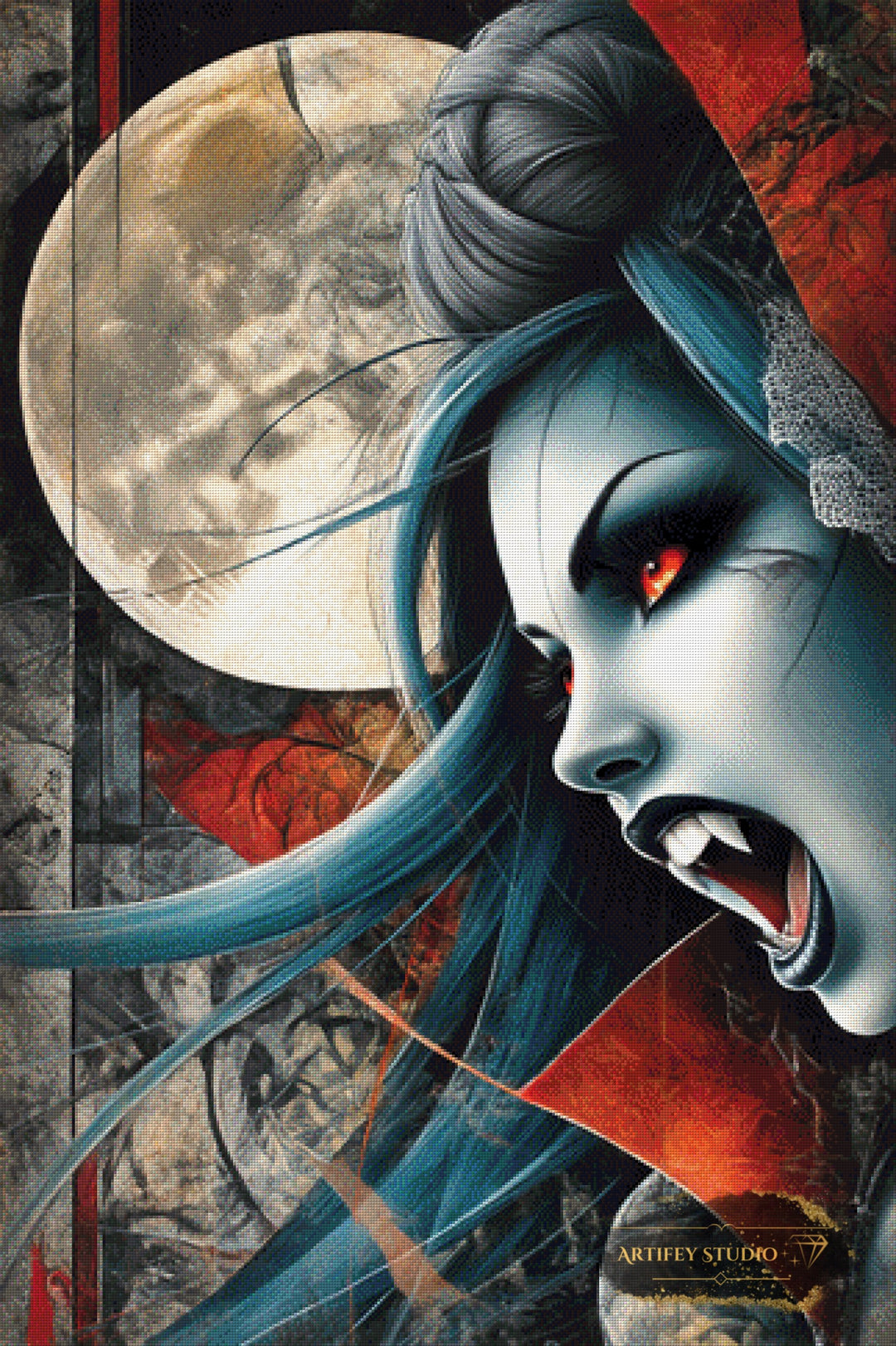 Vampire by Kaida 80x120 mit 210 Farben - Artifey Studio