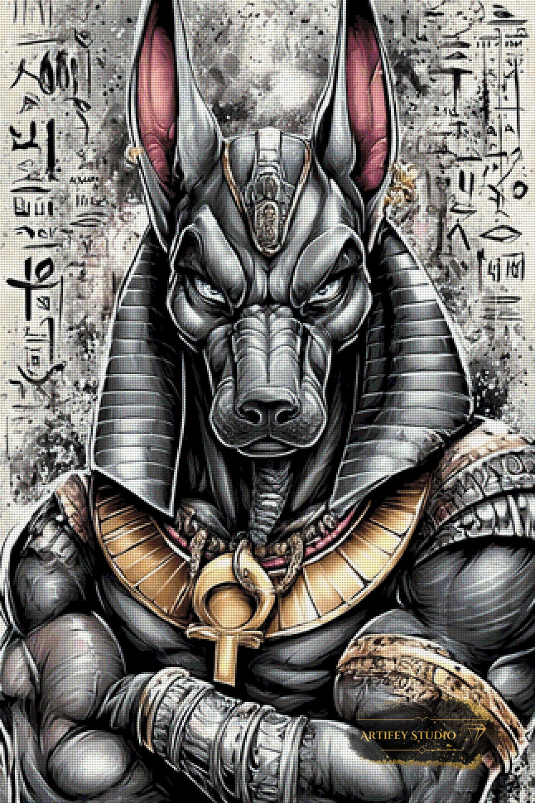 Anubis by Lexxa 80x120 mit 120 Farben - Artifey Studio