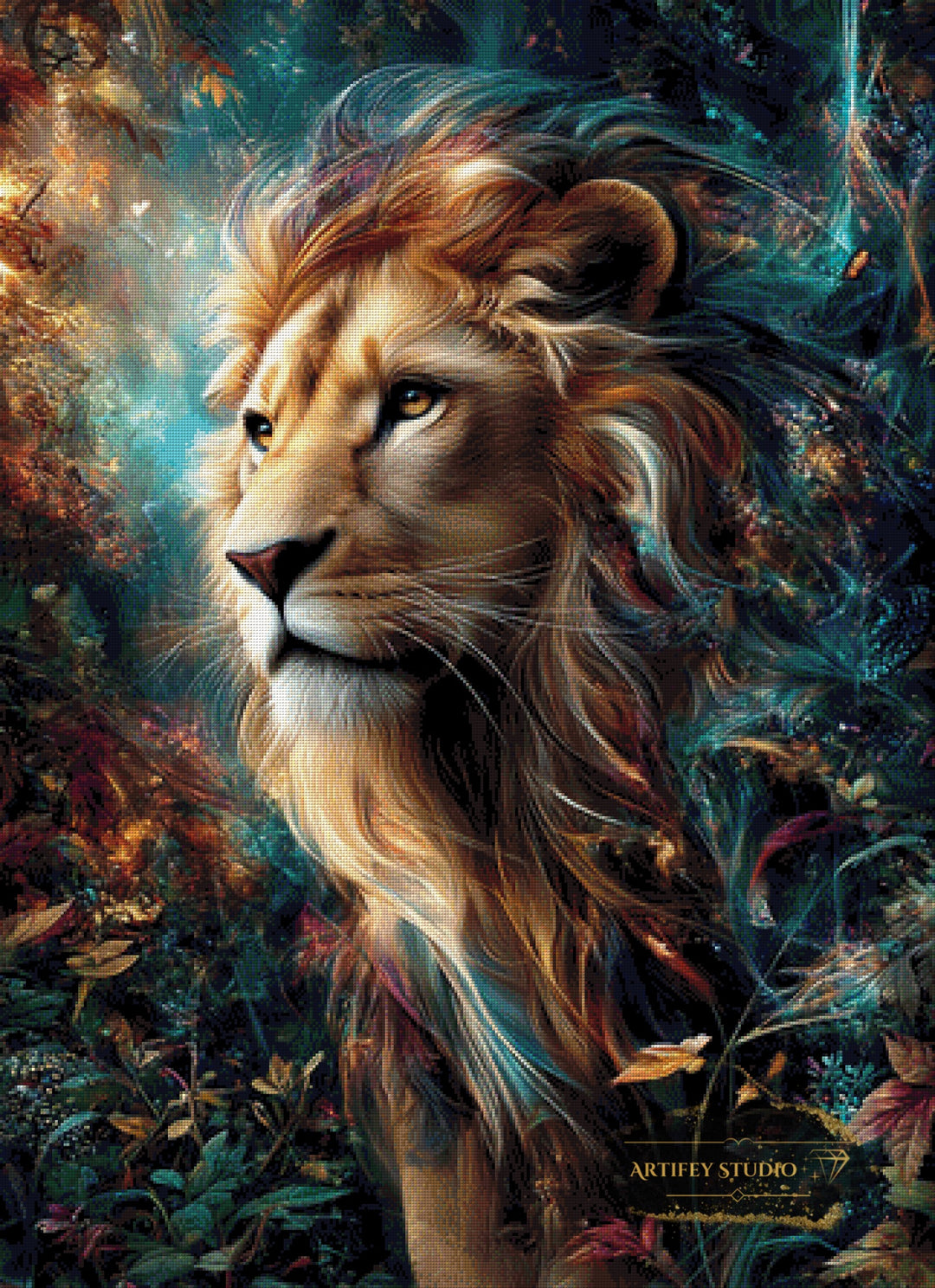 Dschungel Patriarch by Morrigan 80x110 mit 220 Farben - Artifey Studio