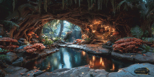 The Mycelium Sanctuary by Mirael 140x70 mit 200 Farben