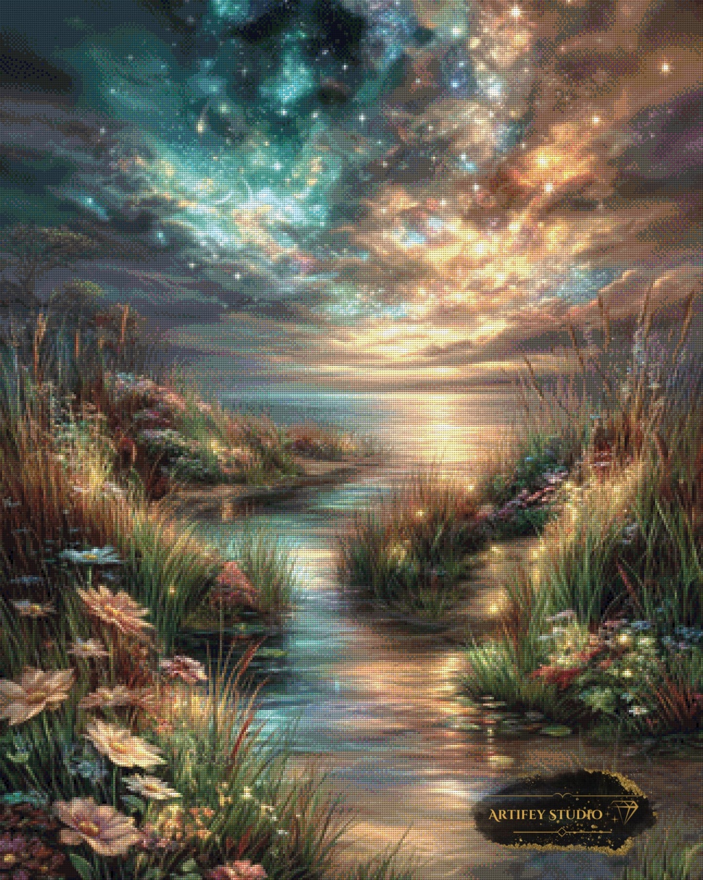 Sternenfluss by LaViie 80x100 mit 200 Farben