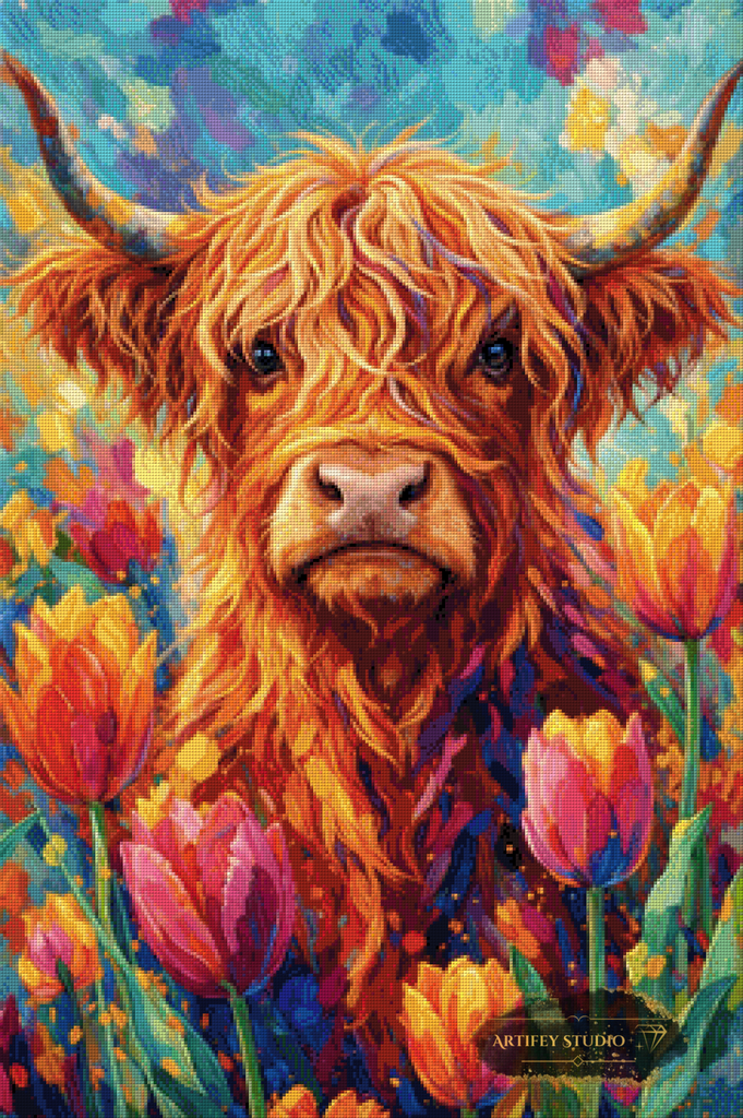Highland Bloom by Daye 60x90 mit 340 Farben