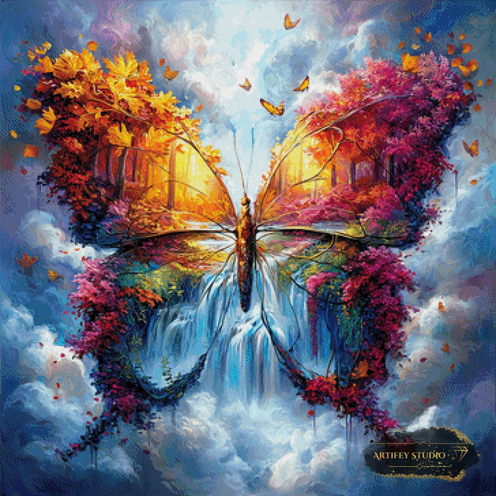 Butterfly World by Artifey 90x90 mit 360 Farben Artifey Studio