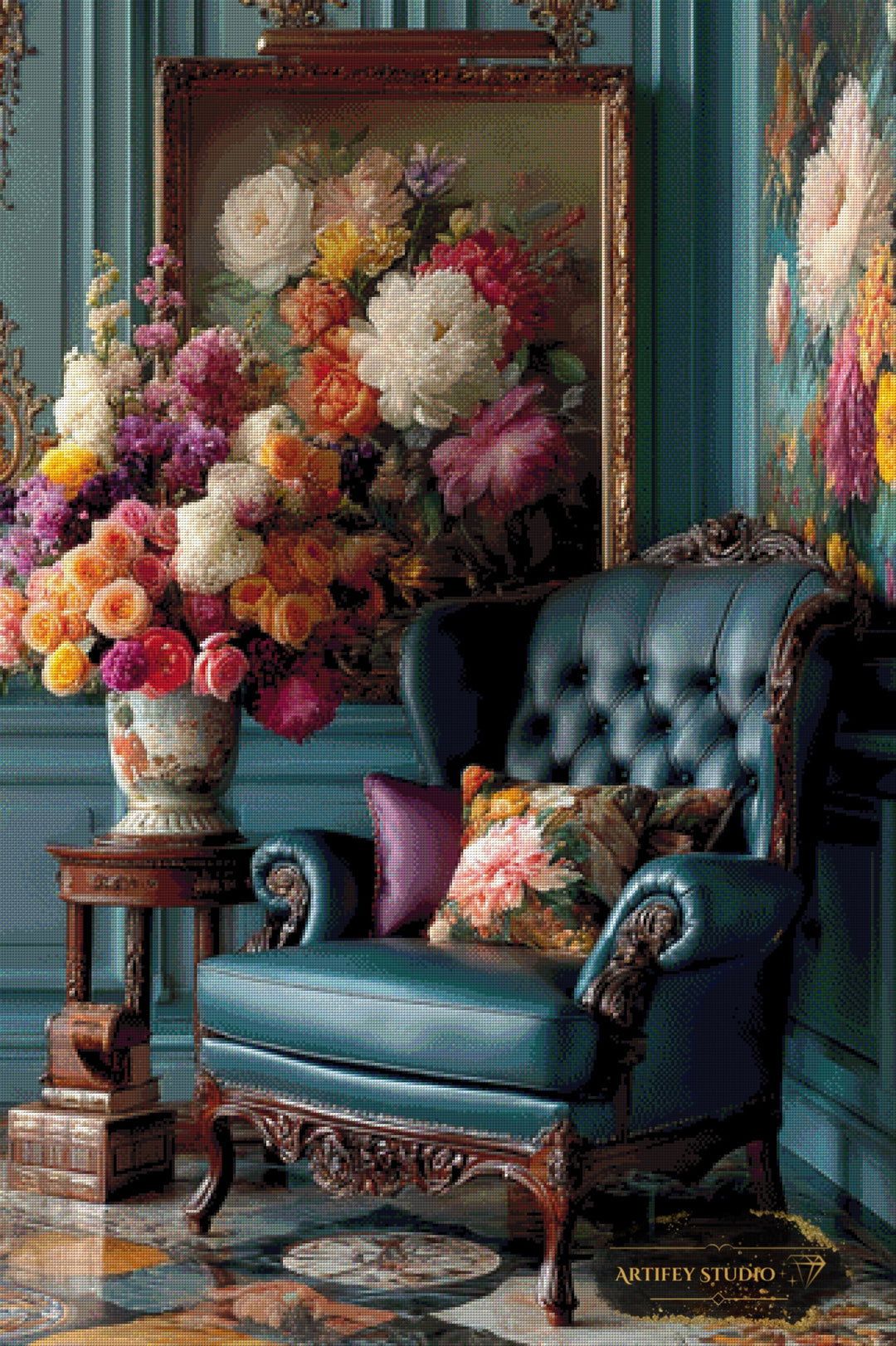 Baroque Reverie by Skyler 80x120 mit 270 Farben - Artifey Studio