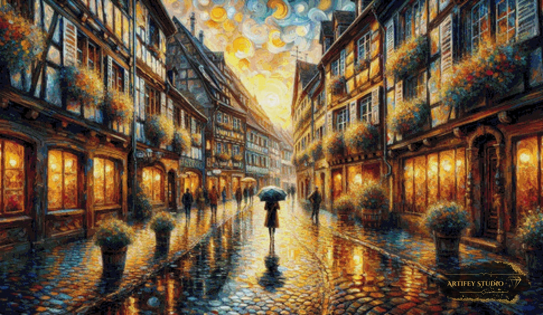 Regen-Symphonie by Pixxchicks 120x70 mit 200 Farben Artifey Studio