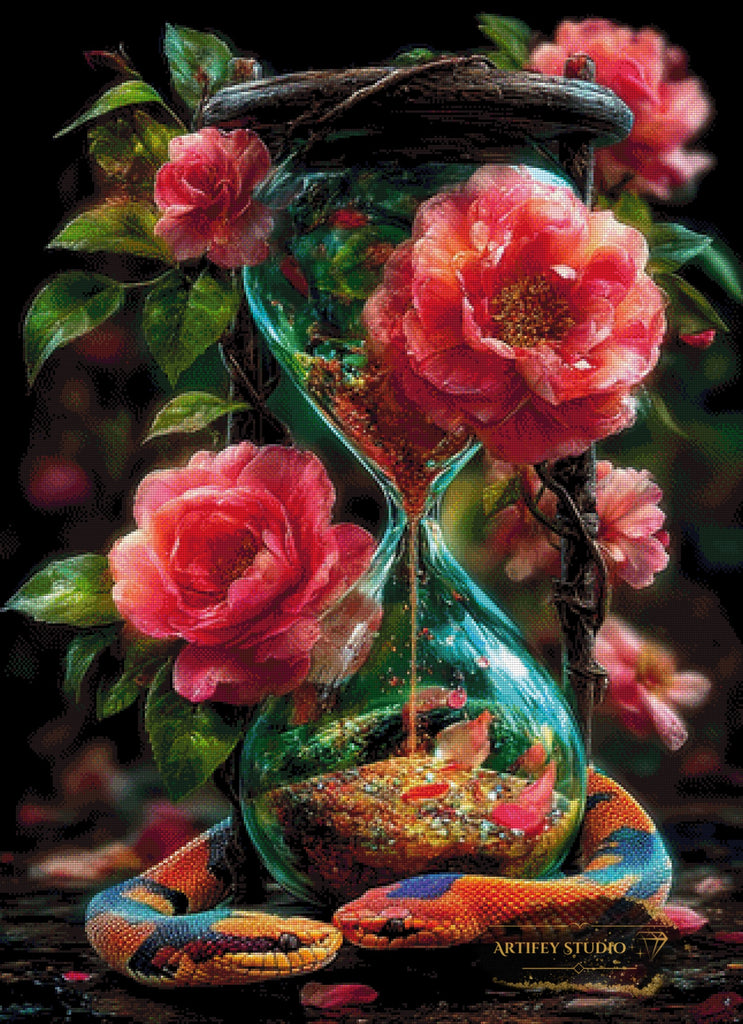 Danza dei Serpenti by Mirael 80x110 mit 330 Farben - Artifey Studio