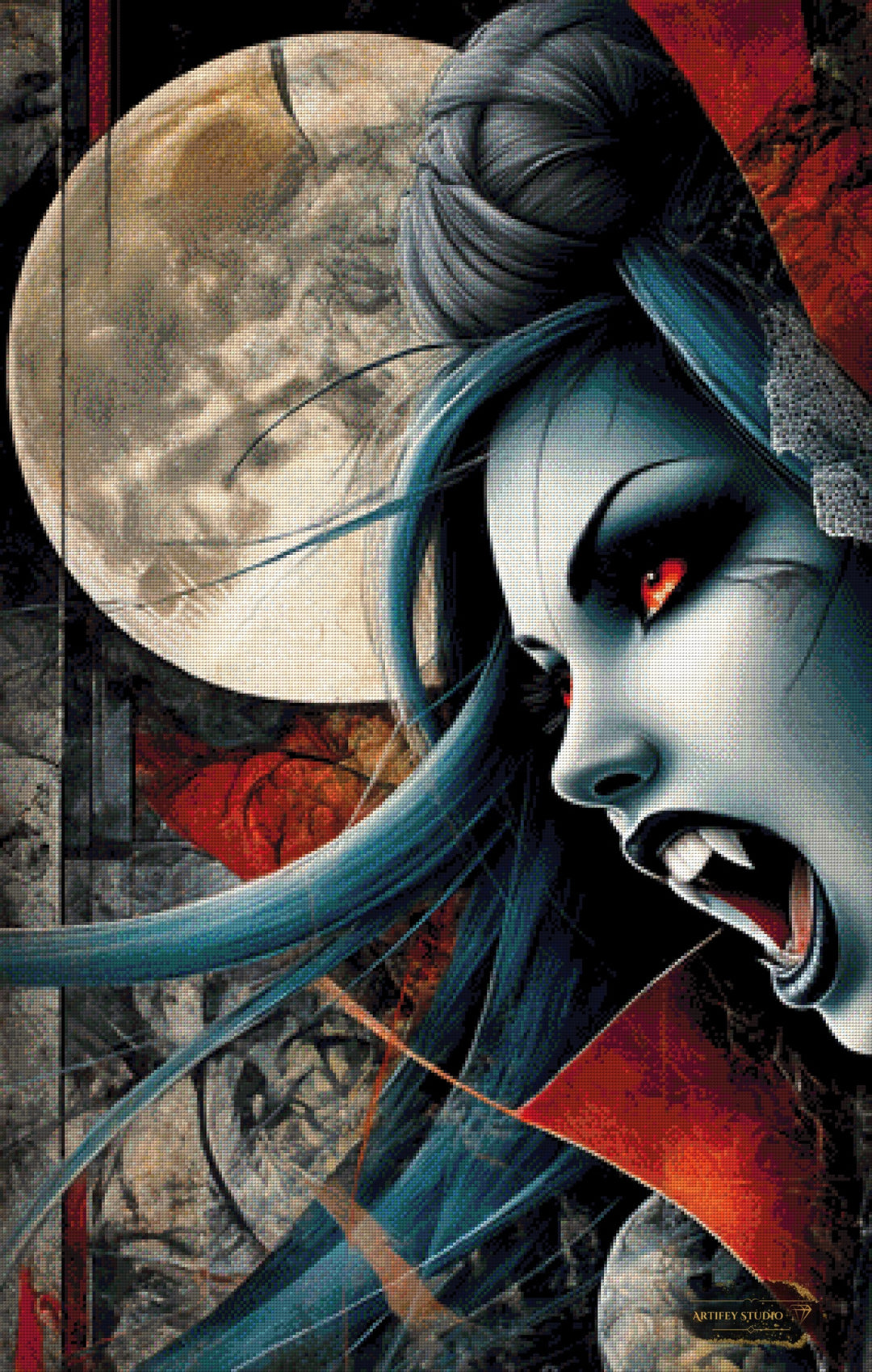 Vampire by Kaida 70x110 mit 180 Farben - Artifey Studio