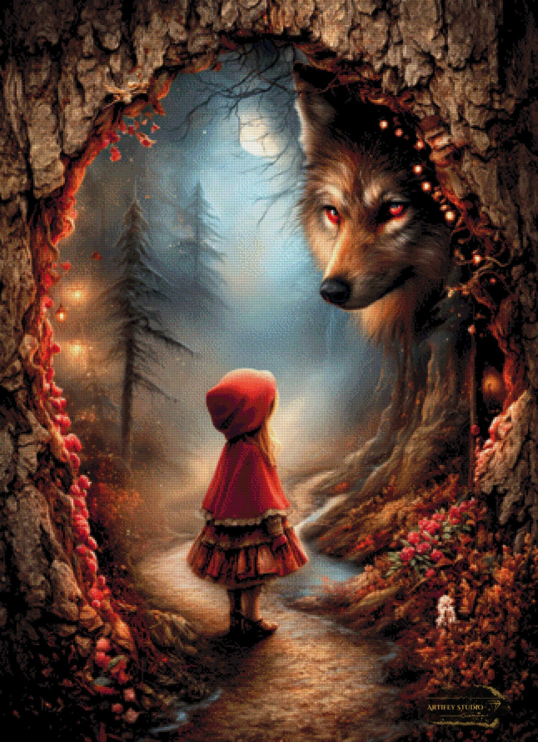 Allein im Wald by LaViie 80x110 mit 200 Farben - Artifey Studio