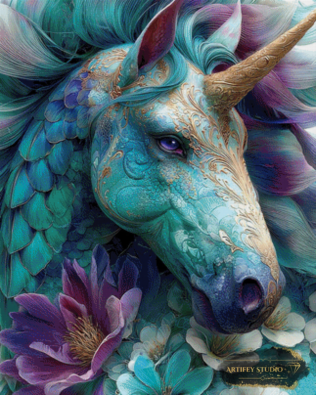 Elysian Grace by Skyler 80x100 mit 220 Farben - Artifey Studio