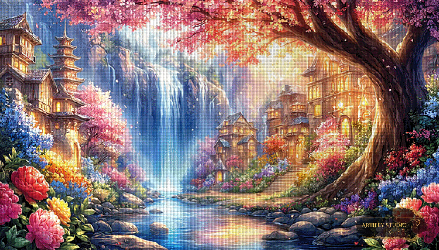 Prismatic Falls by Mirael 140x80 mit 380 Farben