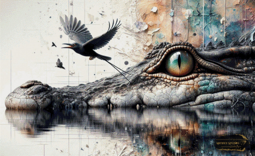 Ancient Gaze by MAD 130x80 mit 170 Farben Artifey Studio