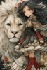 Mira and the White Lion by Lexxa 80x120 mit 140 Farben