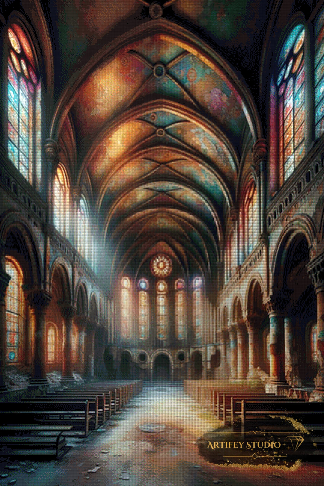 The old church by DIYnamite 80x120 mit 230 Farben - Artifey Studio