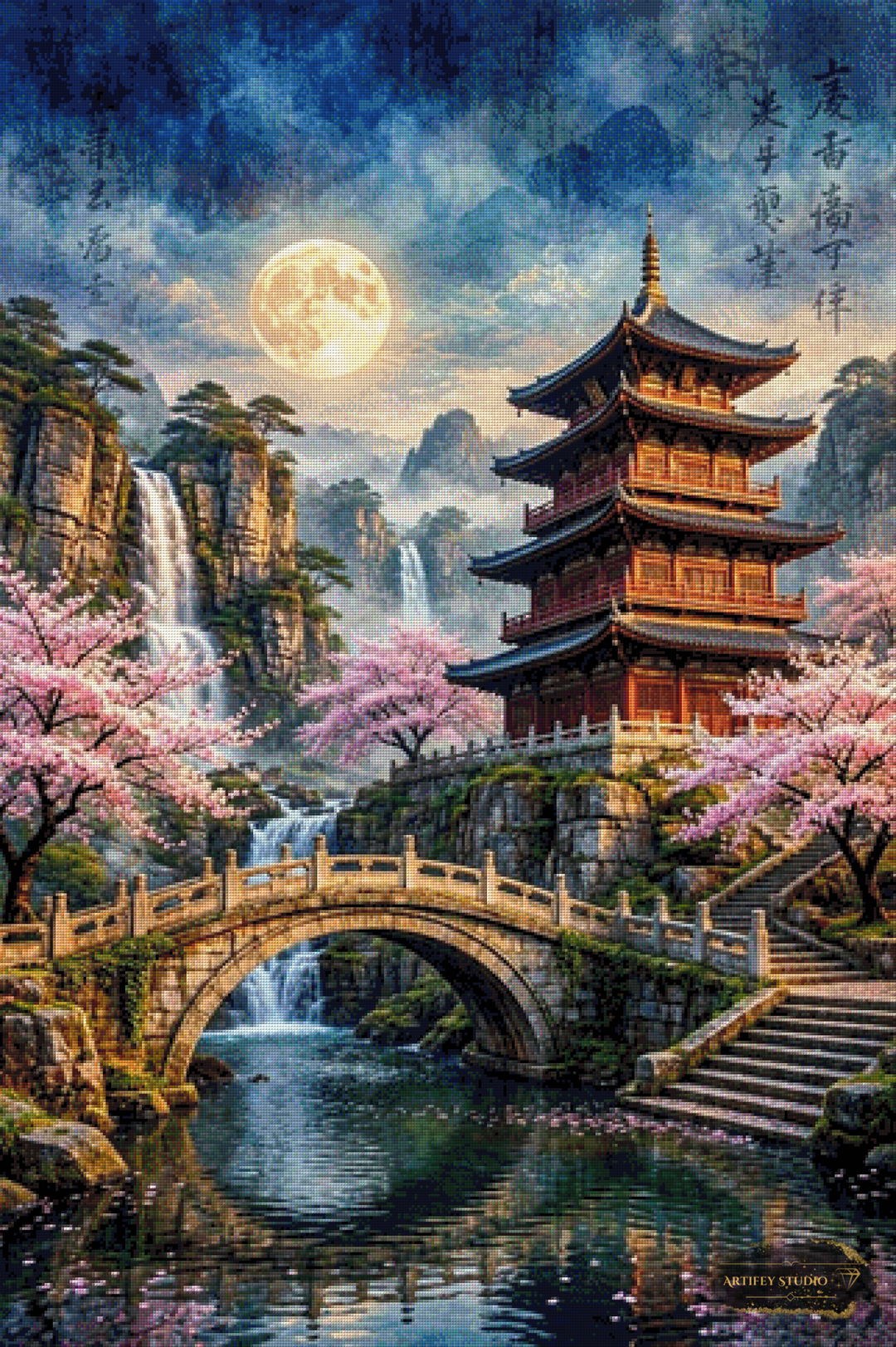 Moonlit Pagoda by MAD 80x120 mit 270 Farben