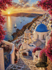 Santorini Sunset de Daye 90x120 con 300 colores