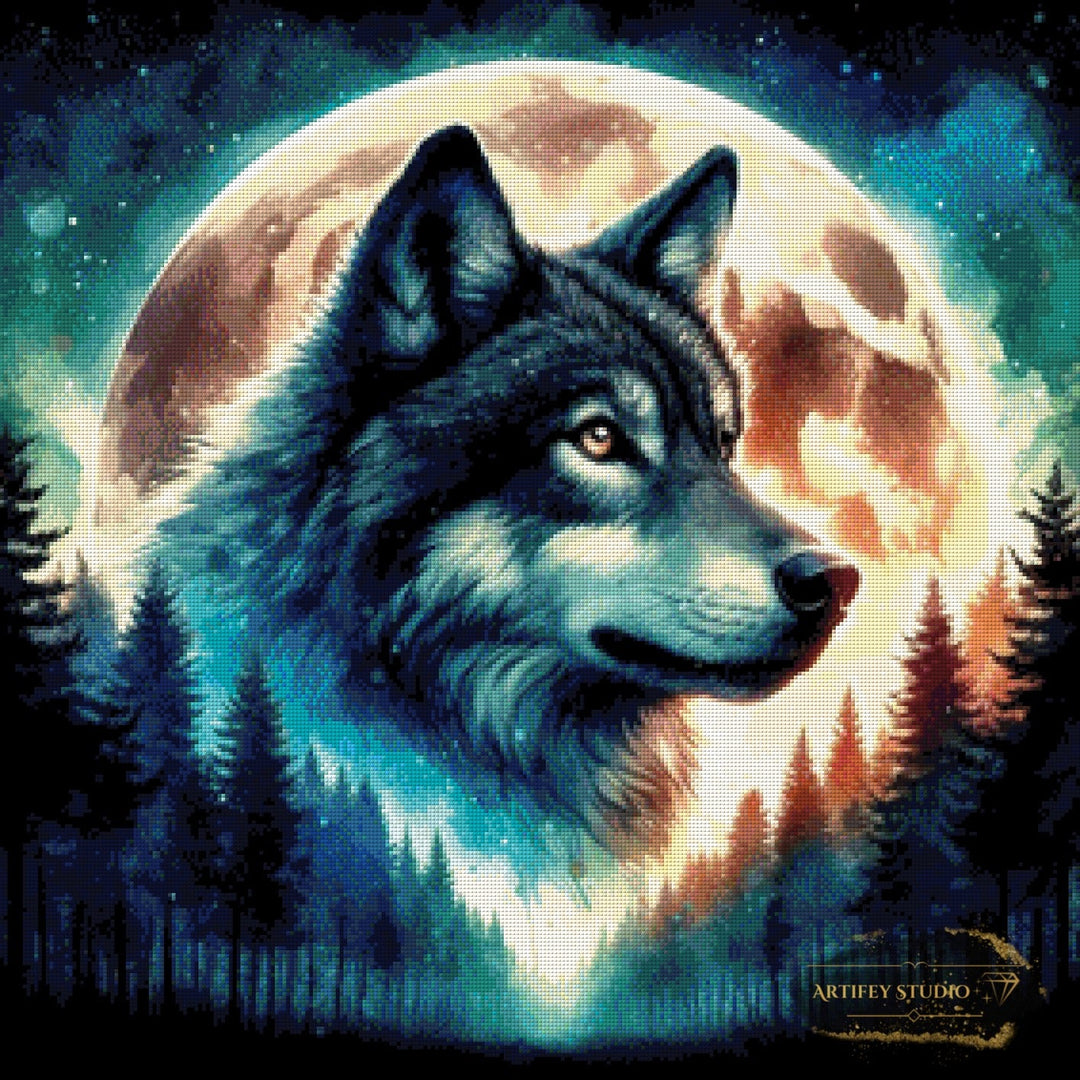 Moonlight Guardian by Mirael 70x70 mit 180 Farben Artifey Studio