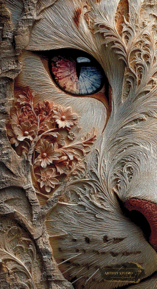 Felis in Relevo by Morrigan 60x110 mit 150 Farben