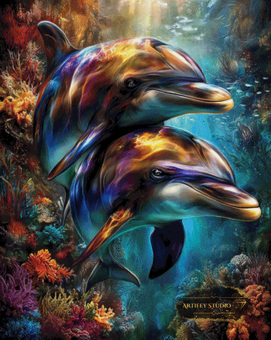 Saphir Symbiose by Morrigan 80x100 mit 300 Farben