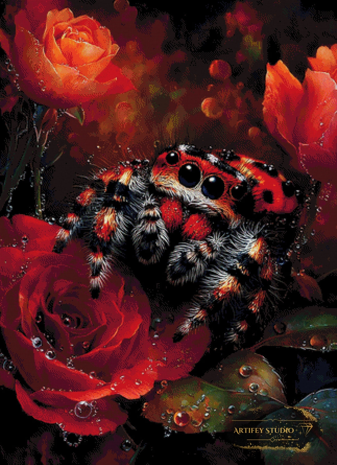 Ruby Spider by Morrigan 80x110 mit 190 Farben Artifey Studio