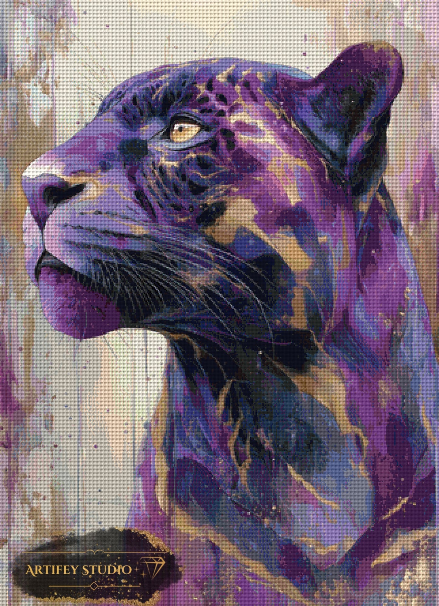 Violette Wildheit by Salzkatze 80x110 mit 100 Farben