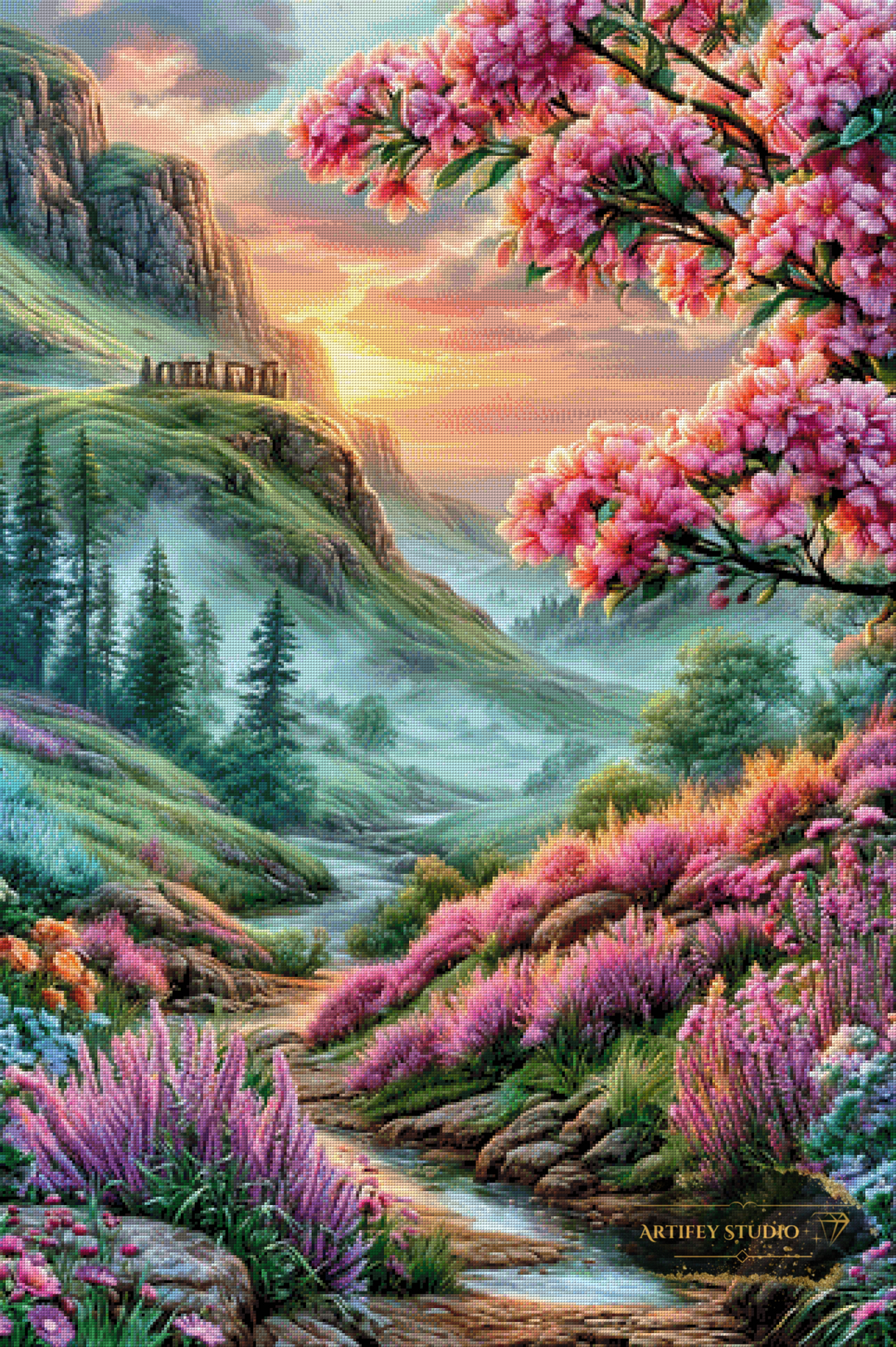 Der Pfad durch die Zeit by Artifey 80x120 mit 375 Farben