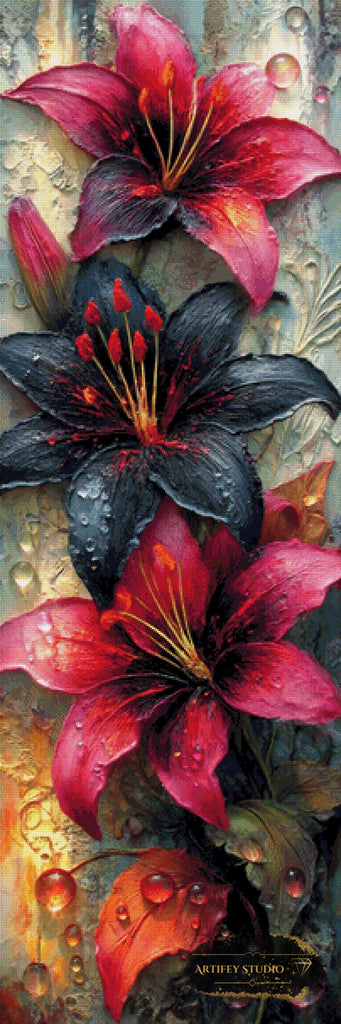 Morsky Lilies by Morrigan 50x150 mit 270 Farben - Artifey Studio