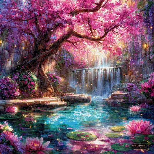 Waterfall by Artifey 100x100 mit 370 Farben