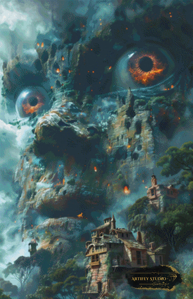 The Cry of the primordial Stone by Skyler 65x100 mit 160 Farben - Artifey Studio