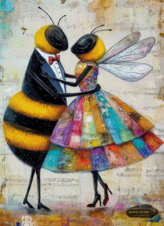 Bee Waltz by Salzkatze 80x110 with 340 colors