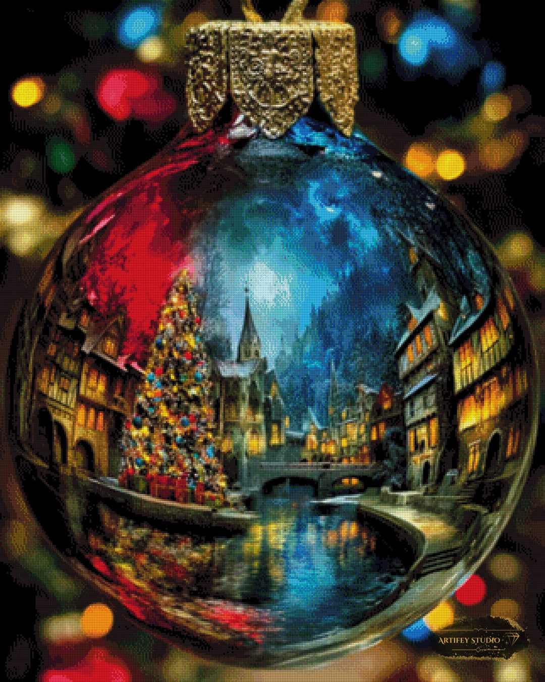 Christmas decoration by Skyler 80x100 mit 240 Farben - Artifey Studio