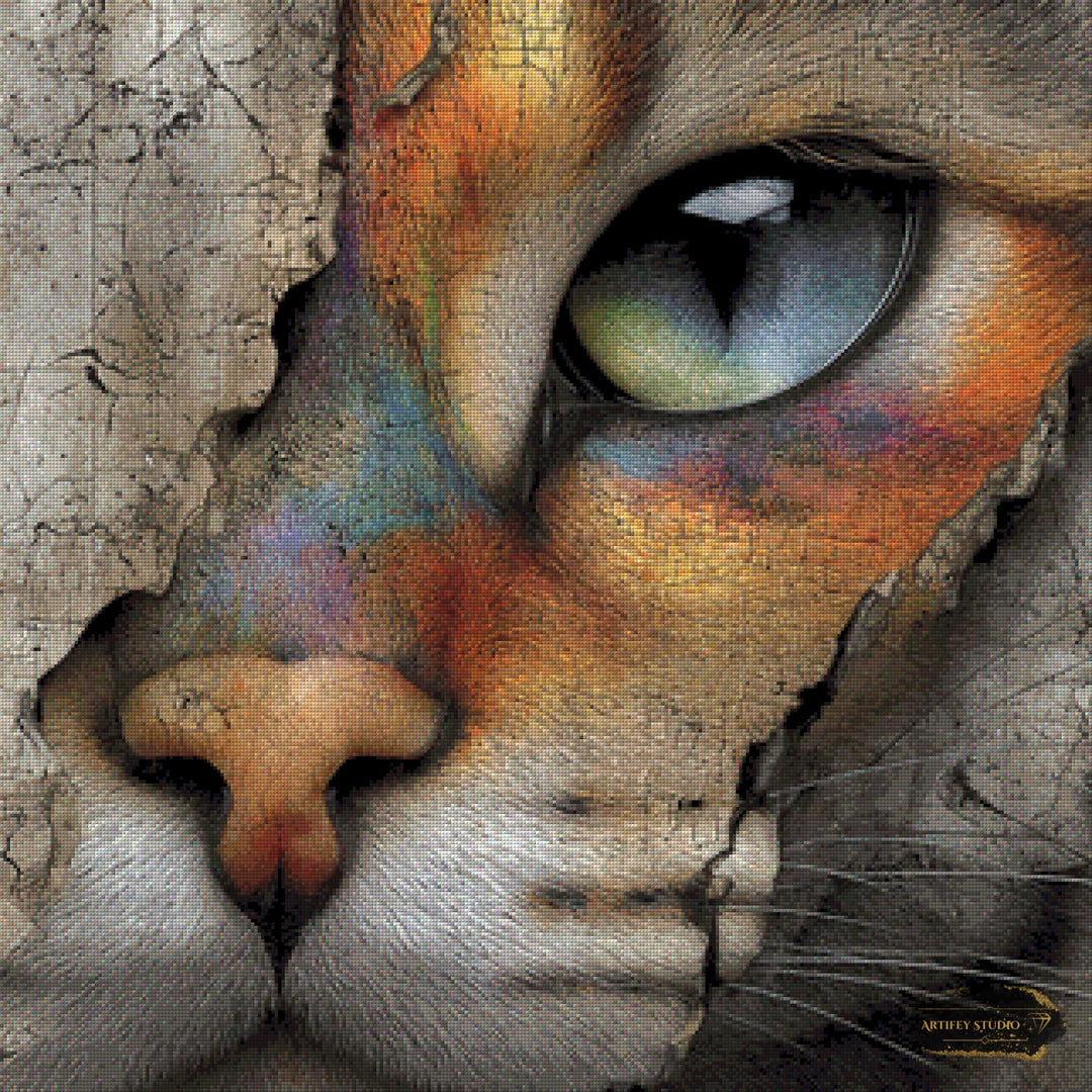 Cat by Morrigan 80x80 mit 150 Farben - Artifey Studio