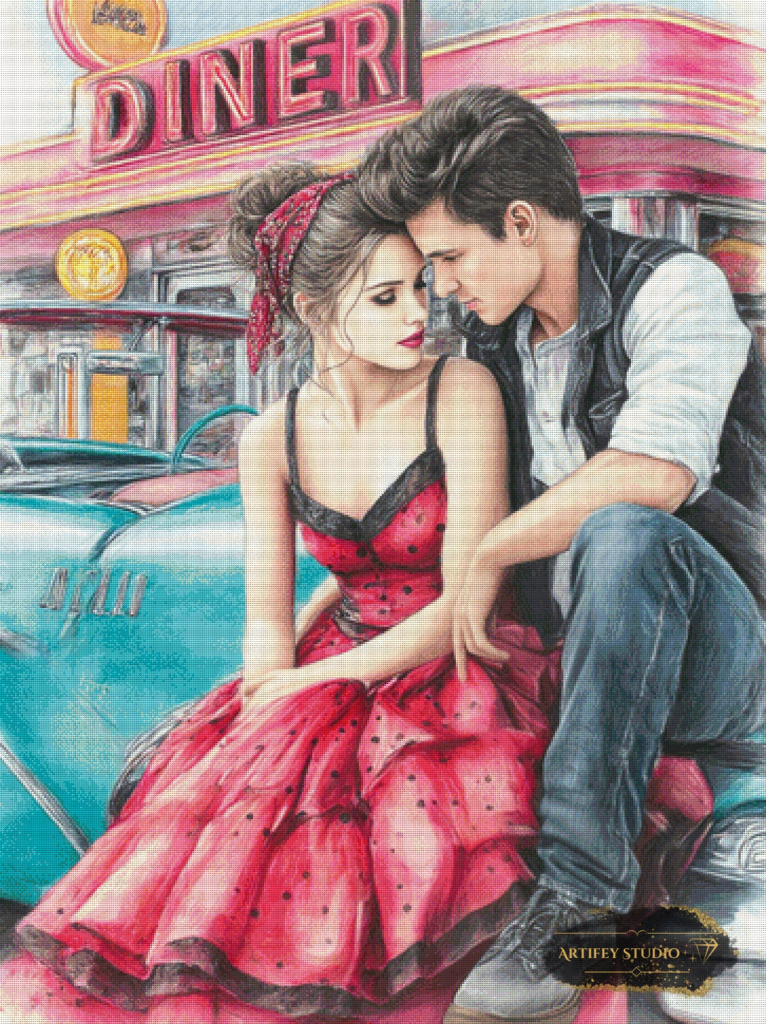 Rock´n´Love by Lexxa 90x120 mit 230 Farben Artifey Studio