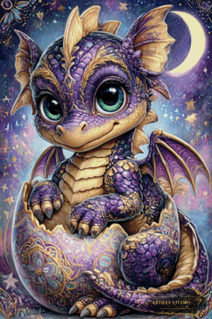 Dragón Morado de Lexxa 60x90 con 200 colores