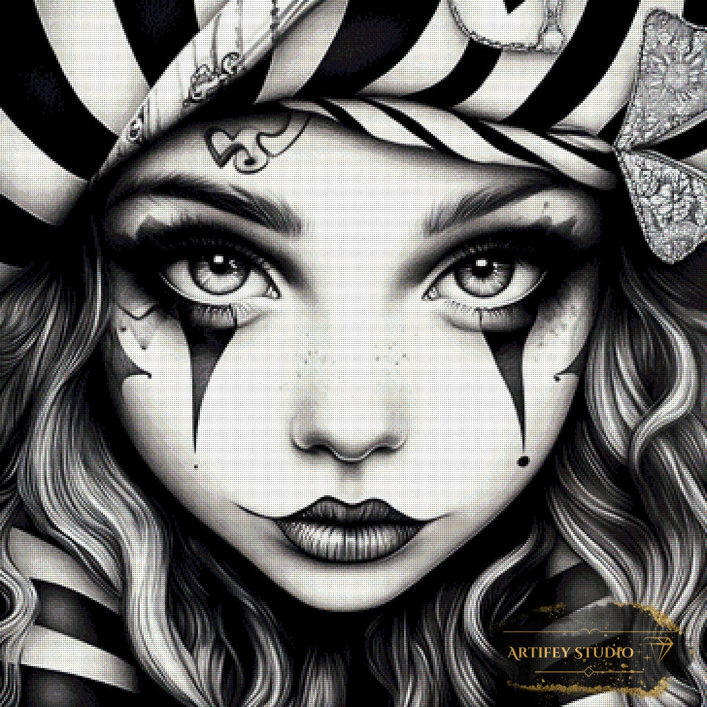 Black&White Girl de Lexxa 90x90 con 45 colores