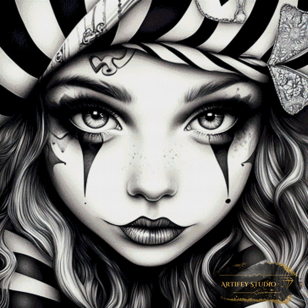 Black&amp;White Girl de Lexxa 90x90 con 45 colores