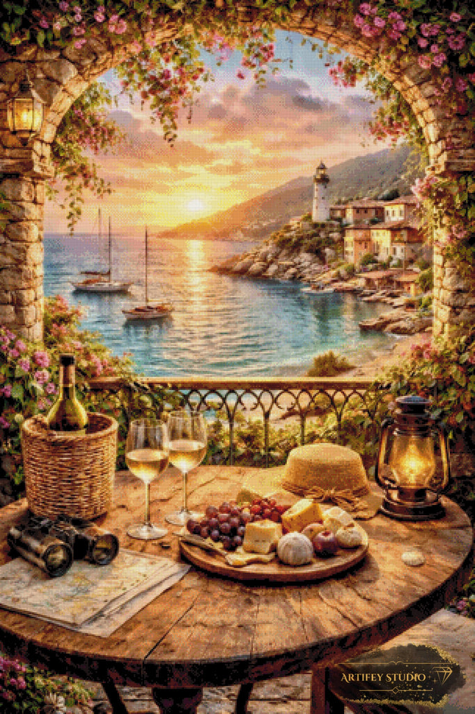 Dolce Vita am Meer by Daye 80x120 mit 240 Farben