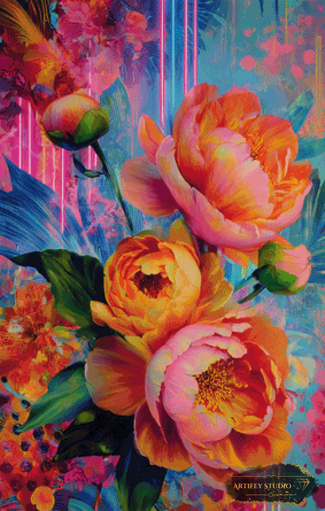 Neon Botanica by Mirael 70x110 mit 340 Farben