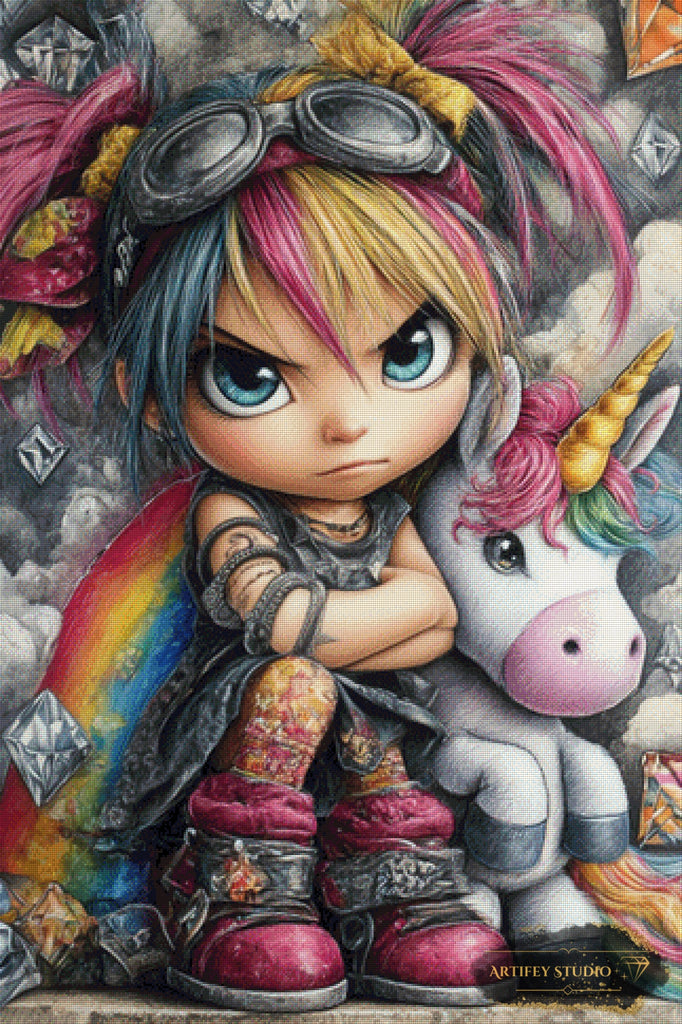 Niña Rebelde de Lexxa 80x120 con 290 colores