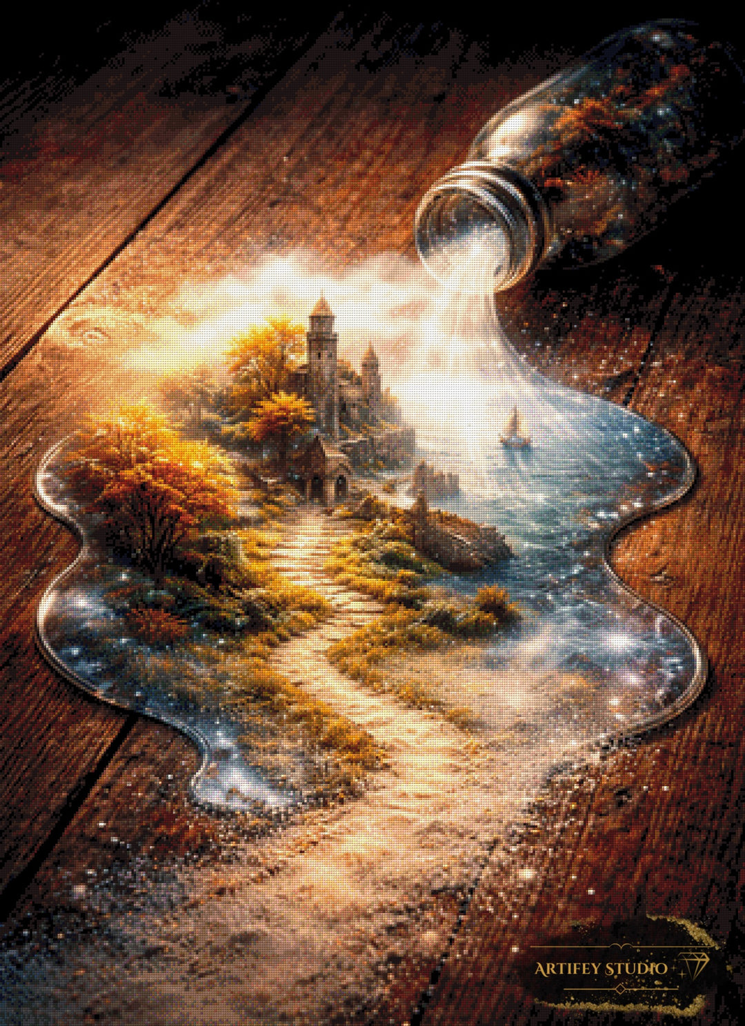Magia en el cristal de Pixxchicks 80x110 con 190 colores