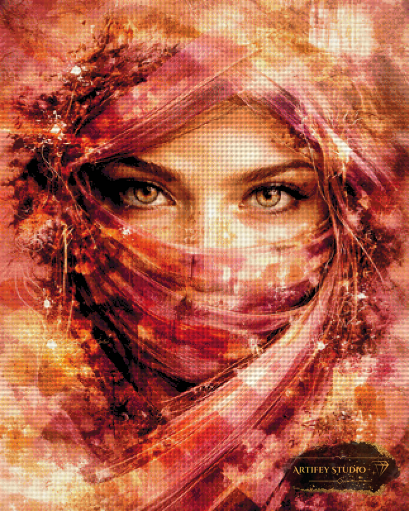 The Flame Veil by Daye 80x100 mit 120 Farben