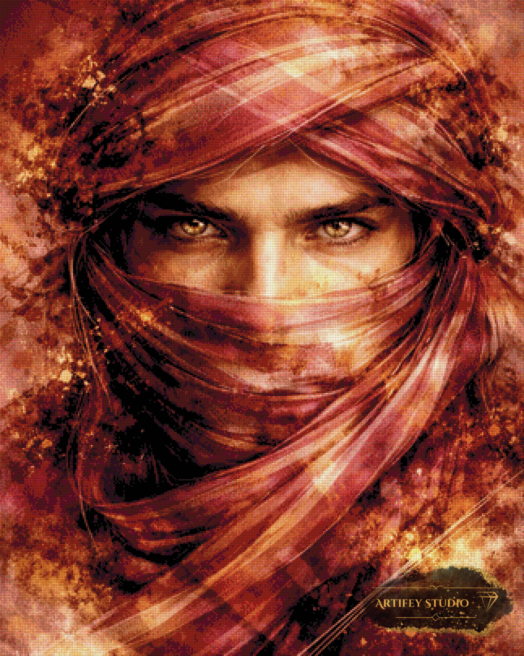 The Fire Veil by Daye 80x100 mit 100 Farben