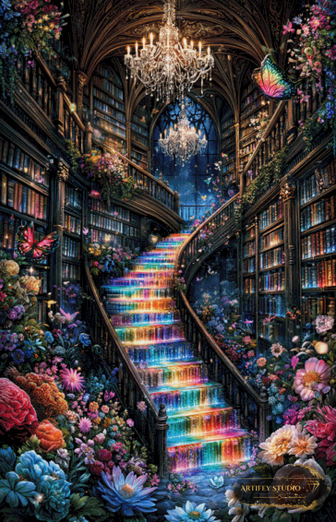 The Rainbow Library by Mirael 90x140 mit 370 Farben